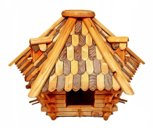 Wielki Karmnik Dla Ptaków Drewniany Domek Budka XL (K5C)