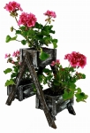  Kwietnik Potrójny na Kwiaty Doniczka Kaskadowa na Zioła Stojak do Domu Donica do Ogrodu Ozdobna Kaskada na Kwiaty jednoroczne do Ogrodu Doniczki Drewniane na Petunie Pelargonie na Taras Balkon(DKW38 CZ PT)
