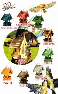 Ozdobny Karmnik Dla Ptaków Budka Na Ziarno I Pokarm Dla Ptaków (K201 MIX )