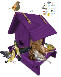 Karmnik drewniany dla ptaków dzięcioły kowaliki sikorki modraszki K29 FN