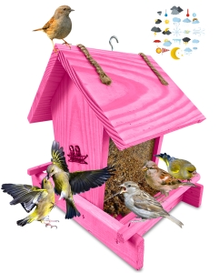 Karmnik drewniany dla wróbli bogatki gile K29 RÓP