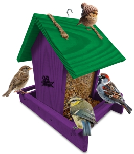 Karmnik drewniany dla wróbli sikorek karmniczek ozdobny na taras  karmniki na zimę K29 FN K