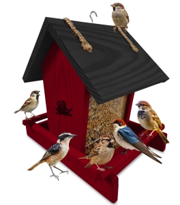 Karmnik sosnowy z otwieranym dachem wróble dzięcioły sikorki karmniki drewniane K29 MA CZ