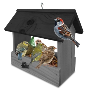 Karmik drewniany dekoracja do ogrodu na lato zimę domek dla ptaków na słonecznik ziarno wróble dzięcioły K204 SN CZ 