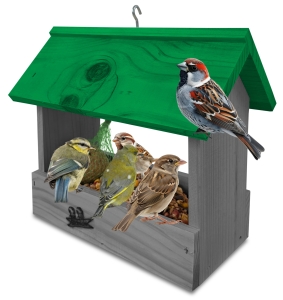 Karmik drewniany dekoracja do ogrodu na lato zimę domek dla ptaków na słonecznik ziarno wróble dzięcioły K204 SN K